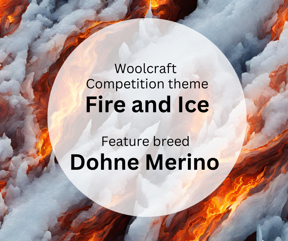 Woolcraft competition theme: Fire and Ice
Feature breed: Dohne Merino